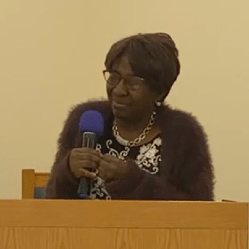 Pastor Helene Mfwilwakanda speaks to John&nbsp;14:15-27